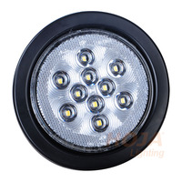 Feu arrière LED rond de 4 pouces, feu de recul, feu arrière de camion/remorque, conforme aux normes DOT/SAE/FMVSS/108/RoHS