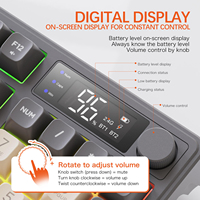 Full Size Wireless Gasket-mounted Gaming Keyboard 108Keys Tri-Mode RGB Mechanical Keyboard with Screen and Knob