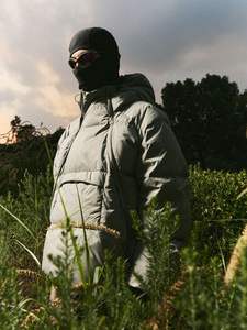 Veste d'hiver nouvelle mode grande taille, couleur unie, respirante, fermeture éclair diagonale, capuche, ample, fonctionnelle, avec grandes poches - Product Image 3