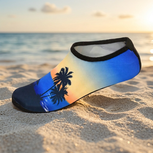 Zapatos de Agua Unisex para Playa con Estampado de Palmeras, Secado Rápido, Punta Cerrada, Parte Superior Sintética, Suela de Goma, Zapatos de Natación de Verano - Product Image 3