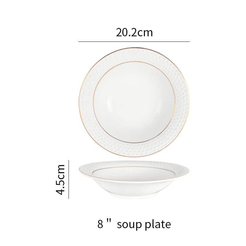 Assiette creuse de 8 pouces