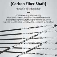 Flèche en carbone SPG pour tir à l'arc, 32 pouces, pour arc classique, longbow, chasse et compétition, 600 Spine, ID 4,2 mm, pointe à ailettes en plastique