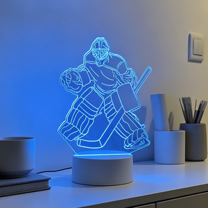 Cool 3D Ice Hockey Design Sports Club Decoration 16 Color Changing LED Night <b>Light</b> with Acrylic Lamp Holder Sports Gift - Product Image 3