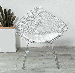 <span class=keywords><strong>Chaise</strong></span> de salle à manger élégante en fil métallique de style industriel avec coussin amovible, <span class=keywords><strong>chaise</strong></span> de patio extérieure élégante pour café - Product Image 3
