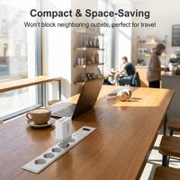 Chargeur de voyage multi-PD QC 4 ports 55W, 2PD 2USB-A, pliable, prise US AU UK EU, compact, blanc, chargeur rapide, vente en gros