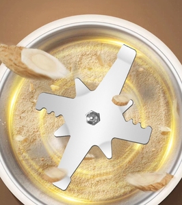 Moulin à <span class=keywords><strong>café</strong></span> électrique à 8 lames en acier inoxydable, capacité de 500 g, broyage rapide pour grains, céréales, herbes - Cuisine moderne et compacte - Product Image 6