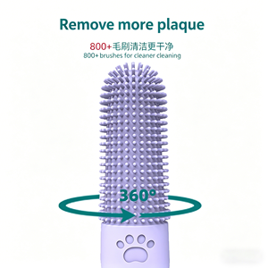 Cheap Price Safer Softer Liquid Silicone Pet Tooth <b>Brush</b> Finger Toothbrush Dog Teeth <b>Cleaning</b> for <b>Small</b> & Large Pets - Product Image 3