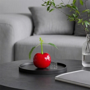 Centrotavola Realistico in Schiuma a Forma di Ciliegia Gigante per Ricevimenti di Nozze, Addio al Nubilato, Tavolo dei Dolci, Ciliegia Artificiale da 11 cm - Product Image 1