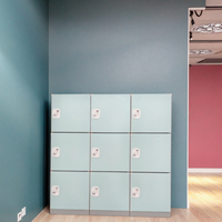Casier de rangement en ABS avec logo personnalisé et serrure électronique Casier facile à ranger pour les bagages de la salle de sport Armoire en plastique étanche
