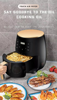 Friteuse à air multifonction de qualité supérieure avec écran LED, minuterie et température réglables, idéale pour la cuisine
