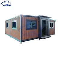 Abri de stockage extérieur Petite maison Mobile Extensible Maison en acier Portable Pliable Mobile Maison préfabriquée