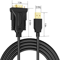 Câble Série USB 2.0 RS232 de 1 m (3,3 pieds) avec Puce Prolific PL2303, Adaptateur DB9, Gaine PVC pour Moniteur, Microphone, Lecteur DVD, Projecteur