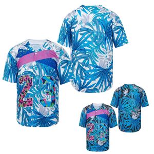 工場卸売 野球ユニフォーム カスタム カジュアル トレーニング スポーツウェア 刺繍入り サブリメーション ブルー ヒップホップ ソフトボールシャツ - Product Image 2