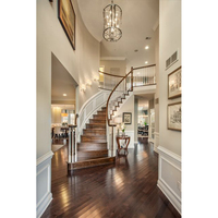 Escalier Courbé Moderne pour Intérieur de Maison, Livraison Rapide, Design d'Escalier Droit ou Circulaire pour Hall