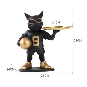 Chất Lượng Cao Sang Trọng Nhựa Bóng Đá Bulldog Khay Chìa Khóa Quà Tặng Cho Châu Âu Hiên Phòng Khách Bảng <span class=keywords><strong>Top</strong></span> Trang Trí Nhựa Thủ Công Mỹ Nghệ - Product Image 4