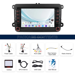 Podofo 7-inch Android Car Radio for VW Magotan Passat Golf Polo Seat Skoda 2+64G Wireless Carplay/Android Auto GPS/WiFi OEM/ODM - Product Image 6