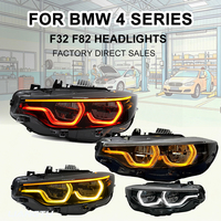 Phares avant LIANGTU Auto V2 V3 IKON Shadow pour BMW Série 4 F32 F36 F80 F82 M3 M4 2013-2019, phares LED gauche et droit pour voiture