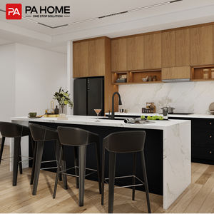 Cocinas Modernas Prefabricadas PA con Encimera de Mármol Inteligente e <span class=keywords><strong>Isla</strong></span> de Cocina con Mesa de Comedor - Product Image 2