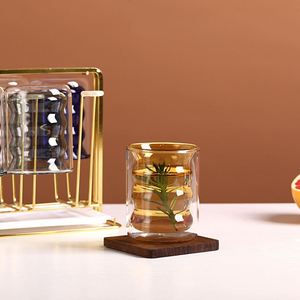 Pot en verre transparent à double paroi coloré, écologique, personnalisé, 200 ml, en gros, pour la fabrication de bougies - Product Image 3
