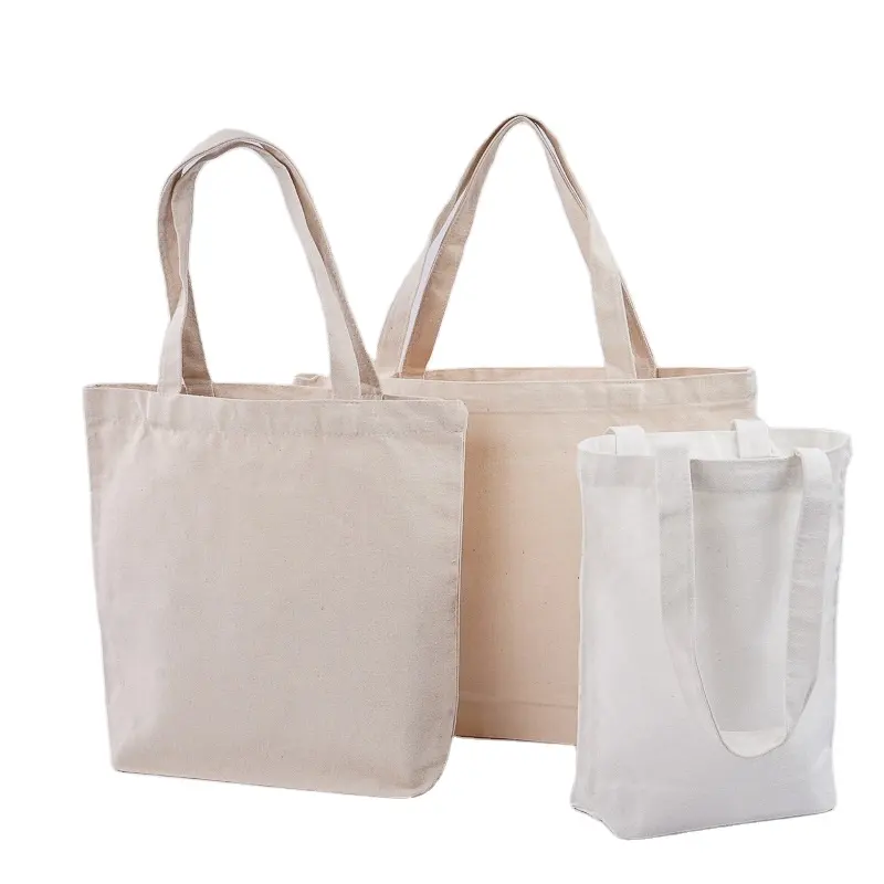 Custom Logo Size Printing Reusable Plain Bulk Large Organic Calico Cotton Canvas Bag Grocery Shopping Cotton Tote Bag