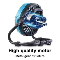 Ventilateur miniature puissant de 12 pouces, portable, fonctionnant sur batterie 20V, pour la maison, le bureau, le camping et l'usage industriel