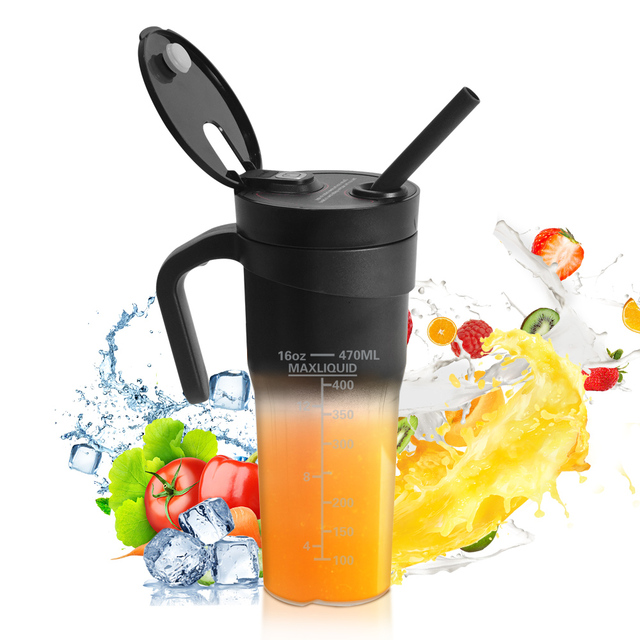 Portable USB Blender Wireless Juicer Mini Protein Shaker Electric 470ML Six-knife Electric Juicer Smoothie Blender Cup