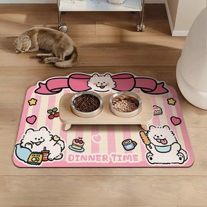 Tapis pour animaux de compagnie en terre de diatomée, rectangulaire, résistant aux taches, pour chats et chiens - Product Image 1