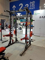 Professionnel Multifonctionnel Commercial Smith Machine Squat Rack Demi Rack Cage Rack 2 en 1 Combinaison Gym Fitness Équipement