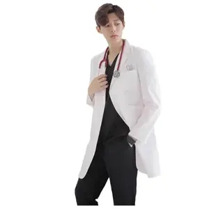 Camice Medico di Alta Qualità per Chirurgia, Uniforme Bianca per Donne, Abbigliamento da Lavoro per Cliniche Dentistiche, Uniforme per Estetisti e Medici per Uomini - Product Image 2