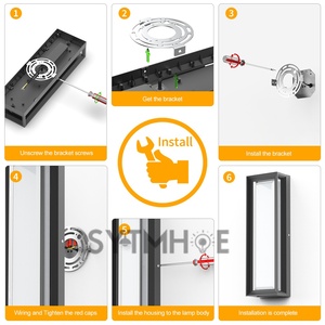 Applique murale extérieure pour l'immobilier, 30W, 15,75 pouces, SCR, intensité variable, IP65, pour <span class=keywords><strong>porte</strong></span> <span class=keywords><strong>d</strong></span>'<span class=keywords><strong>entrée</strong></span>, en stock - Product Image 4