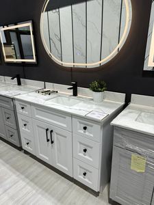 Haute qualité nord-américain Double lavabo <span class=keywords><strong>salle</strong></span> <span class=keywords><strong>de</strong></span> <span class=keywords><strong>bain</strong></span> vanités spécial Design classique <span class=keywords><strong>peinture</strong></span> sur bois finition comptoir en pierre <span class=keywords><strong>de</strong></span> Quartz - Product Image 5