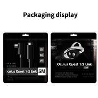 Câble d'alimentation USB C vers Type C à 90 degrés droit USB C pour oculus Link VR 10gbps