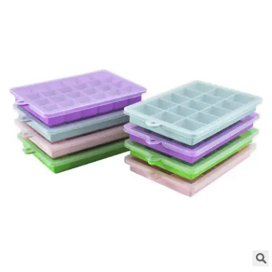 Silicon Tray Silicone Ice Cube Maker Form For Ice Candy Cake Pudding Chocolate Molds Easy-Release Square Shape Ice Cube Trays Molds