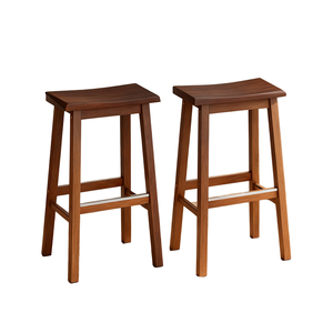 Wholesale Classic <b>Wooden</b> Counter <b>Stools</b> Bulk Backless Saddle Bar Furniture Manufacturer Export Quality High Chairs - Product Image 2