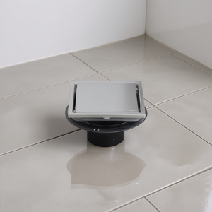 Desagüe de Ducha Cuadrado de 6 Pulgadas, Acero Inoxidable Cepillado, Diseño Moderno, Anticorrosión, Conexión Roscada - Product Image 2