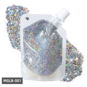 Nouveau produit – Gloss à lèvres végétalien transparent ultra-brillant à marque privée, gel bio scintillant pour maquillage quotidien, applicateur de paillettes corporelles - Product Image 1
