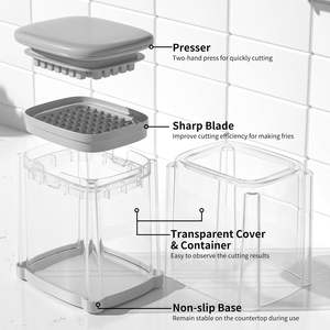 Cortador de Verduras Profesional Manual de Acero para Patatas Fritas, Cebolla y Patatas, Nuevo, con Prensa de Plástico, Utensilio de Cocina - Product Image 3