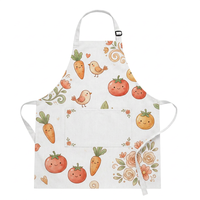 Tablier en polyester Britimes pour la cuisine, la pâtisserie, le jardinage, pour femmes et hommes, avec poches, motifs floraux bohèmes, papillons, hortensias