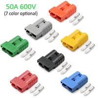 Prise industrielle à 2 broches haute intensité 50A 600V pour système de stockage d'énergie solaire, charge et décharge rapides, chariot élévateur électrique