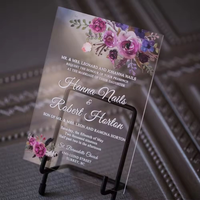 Cartes d'invitation de mariage personnalisées en papier robuste, illustrées à la main, avec message de remerciement – Vente chaude