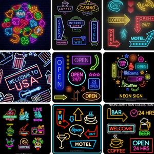 Fábrica al por mayor Venta caliente personalizado IP65 impermeable todo tipo de luz <span class=keywords><strong>LED</strong></span> de neón para publicidad decorativa para tiendas bares - Product Image 2