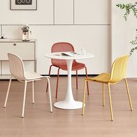 Chaise de salle à manger nordique avec dossier en plastique, simple, pour la maison, les salons de thé, les restaurants, les cantines, les dortoirs, épaissie