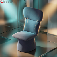Chaise de bureau, de réception, de salle d'attente, de détente ou de salle à manger, style nordique, design ergonomique, confortable, en tissu et cuir rembourré