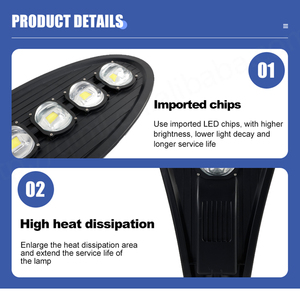 Usine en gros IP65 étanche 6000K en alliage d'aluminium lampadaires extérieurs économie d'énergie LED 50W 250W éclairage d'alimentation ca - Product Image 5