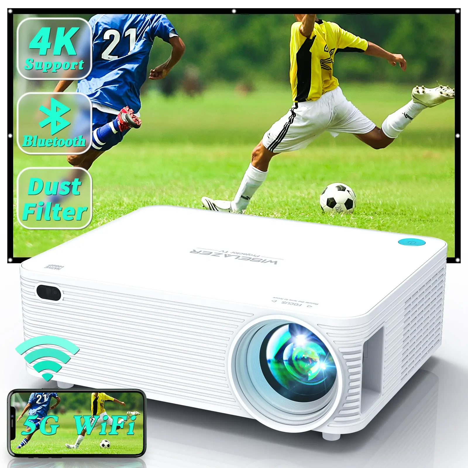 Portable Mini Full Hd Video 1080P Supplier 4K A30 Projector Screen dlp mini portable projector