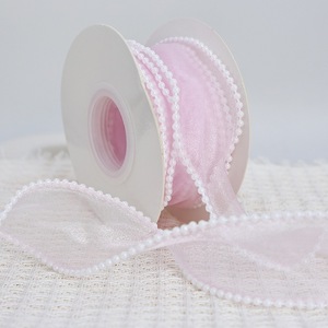 Glitter Edge Organza Ribbon Lightweight Sheer Trim For Holiday Craft And DIY Bow <b>Making</b> - Product Image 5