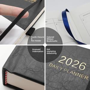 Agenda Planner A5 con Copertina Rigida <span class=keywords><strong>365</strong></span> Giorni Planner Settimanale e Mensile 2026 Diario con Rilegatura a Filo e Fascia Elastica Articoli di Cancelleria - Product Image 4