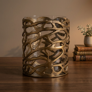 Evening Aura Cylinder <b>Candle</b> <b>Holder</b> 27cm <b>Tall</b> Heat Resistant Home Decoration Ø21cm - Product Image 6