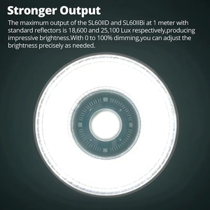 Accessoires pour studio photo <span class=keywords><strong>Godox</strong></span> CRI 96 <span class=keywords><strong>sl</strong></span>-<span class=keywords><strong>60w</strong></span> <span class=keywords><strong>Godox</strong></span> SL60IID APP Control Daylight LED Video Light - Product Image 2