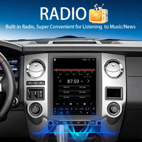 Radio Android Tesla Style LELV 12,1 inci Layar IPS Split Screen, Built-in 2DIN Car Player untuk Ford Expedition 2015-2017